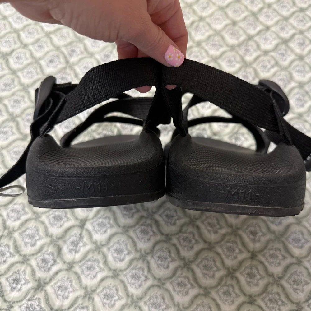 Chaco Men's Z/Cloud Adjustable Strap Cushioned Black Adventure Sandals Size‎ 11